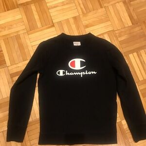 Champion Kids Black Sweatshirt with Logo​​